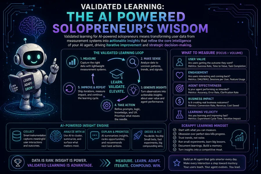 Validated Learning: The AI Powered Solopreneur’s Wisdom