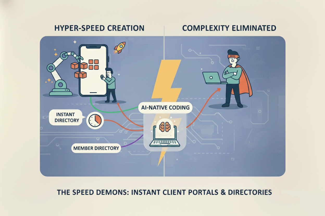 The Speed Demons: Building Client Portals and Member Directories in Minutes