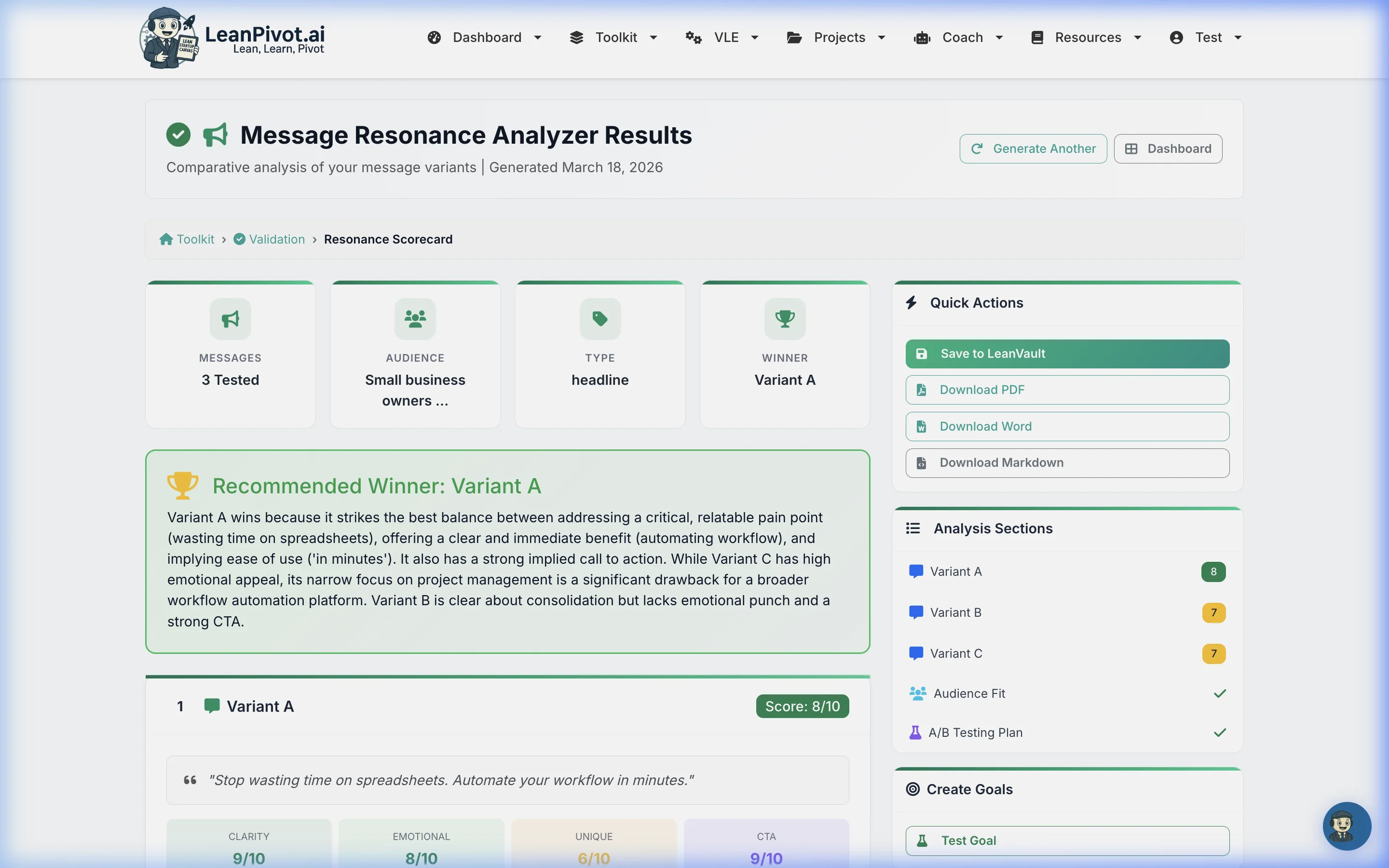 Your Resonance Analysis